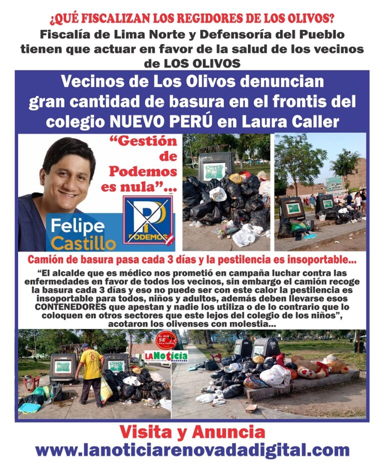 LIMA NORTE: Vecinos denuncian gran cantidad de basura en los exteriores ...