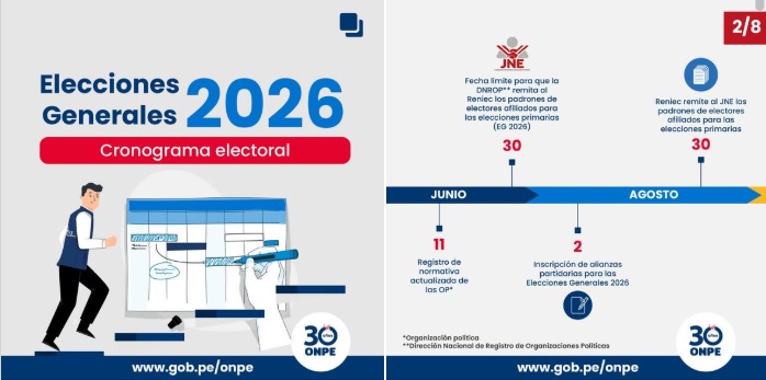 Elecciones 2026: conoce las fechas claves del cronograma electoral – LA ...