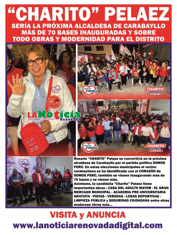LIMA NORTE: “CHARITO” PELAEZ sería la próxima alcaldesa de Carabayllo señalaron vecinos y dirigentes que se dieron cita a la 5ta. Reunión Extraordinaria
