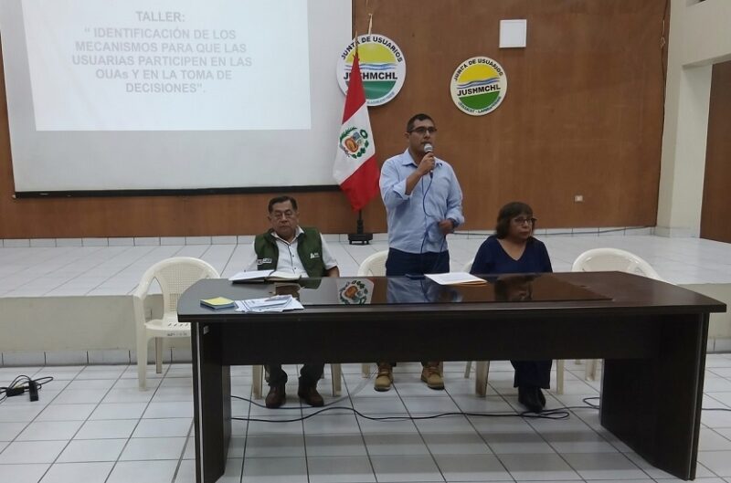Usuarias de agua del valle Chancay Lambayeque participaron en taller sobre gestión hídrica
