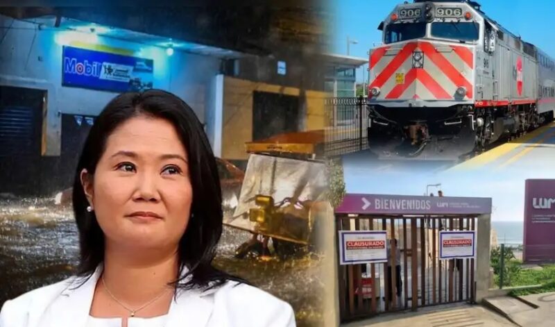 Gobierno de Keiko Fujimori en contradicciones: presidenta y ministros fragmentados por el LUM, trenes y El Niño