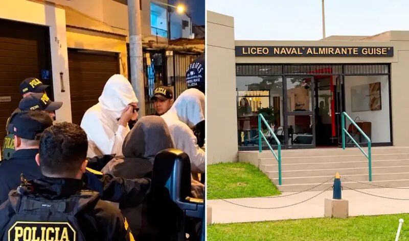 Diez escolares fueron retenidos por presunta agresión sexual contra compañero de 16 años en colegio Liceo Naval en San Borja