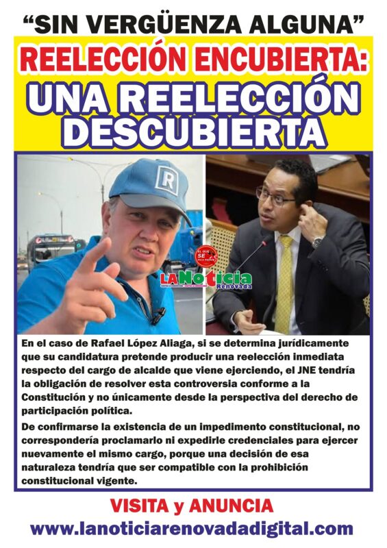 REELECCIÓN ENCUBIERTA: UNA REELECCIÓN DESCUBIERTA