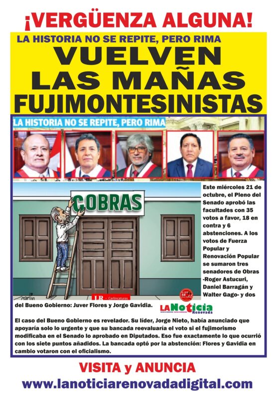 VUELVEN LAS MAÑAS FUJIMONTESINISTAS